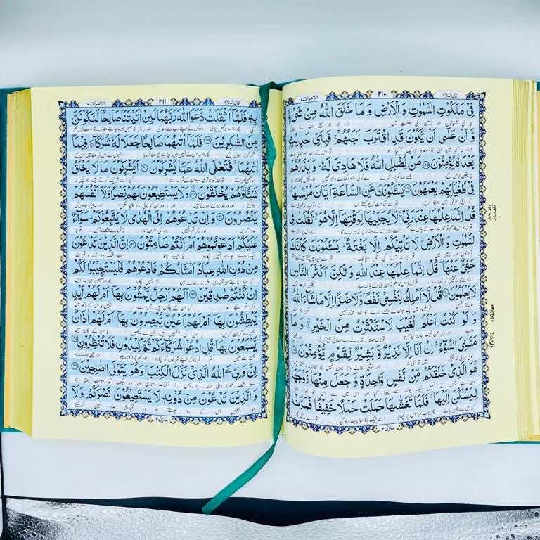 Embroidery Velvet box Kanz ul iman (63E) Blue